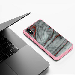 Чехол iPhone XS Max матовый Grey style pattern, цвет: 3D-баблгам — фото 2