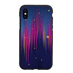 Чехол iPhone XS Max матовый Star dust, цвет: 3D-черный