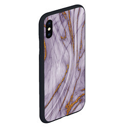 Чехол iPhone XS Max матовый Grey golden style, цвет: 3D-черный — фото 2