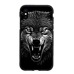 Чехол iPhone XS Max матовый Злой волчара