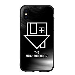 Чехол iPhone XS Max матовый The Neighbourhood glitch на темном фоне, цвет: 3D-черный