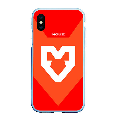 Чехол iPhone XS Max матовый Форма MOUZ / 3D-Голубой – фото 1