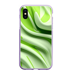 Чехол iPhone XS Max матовый Объемные складки, цвет: 3D-светло-сиреневый