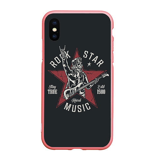 Чехол iPhone XS Max матовый Rockstar music / 3D-Баблгам – фото 1