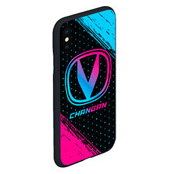 Чехол iPhone XS Max матовый Changan - neon gradient, цвет: 3D-черный — фото 2