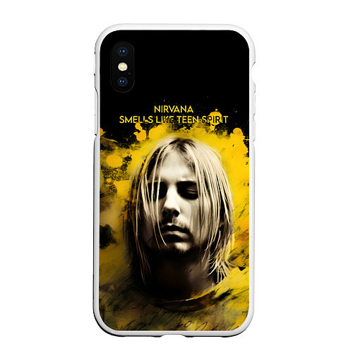 Чехол iPhone XS Max матовый Nirvana Graffiti / 3D-Белый – фото 1