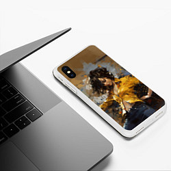 Чехол iPhone XS Max матовый Michael Jackson - Billie Jean, цвет: 3D-белый — фото 2