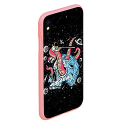 Чехол iPhone XS Max матовый A planet in the form of a skull - pop art, цвет: 3D-баблгам — фото 2