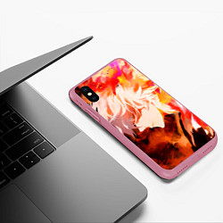 Чехол iPhone XS Max матовый Адский Рай Габимару, цвет: 3D-малиновый — фото 2