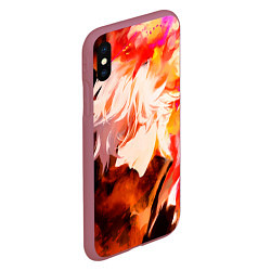 Чехол iPhone XS Max матовый Адский Рай Габимару, цвет: 3D-малиновый — фото 2