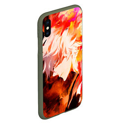 Чехол iPhone XS Max матовый Адский Рай Габимару, цвет: 3D-темно-зеленый — фото 2