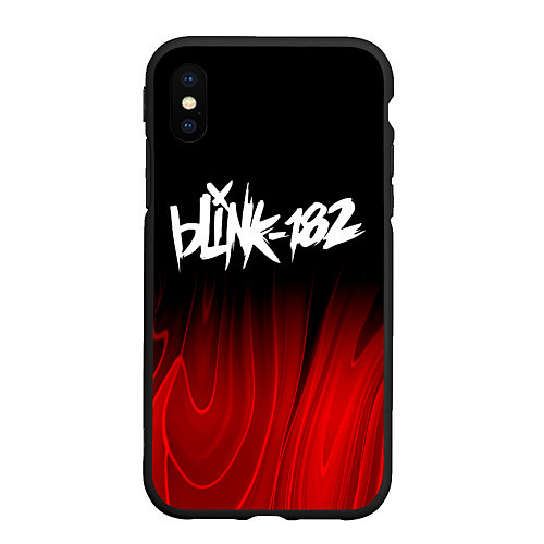 Чехол iPhone XS Max матовый Blink 182 red plasma / 3D-Черный – фото 1