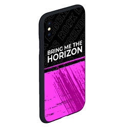 Чехол iPhone XS Max матовый Bring Me the Horizon rock legends: символ сверху, цвет: 3D-черный — фото 2