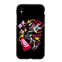 Чехол iPhone XS Max матовый Шэдоу - Sonic, цвет: 3D-черный