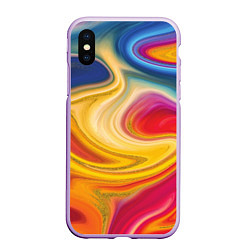 Чехол iPhone XS Max матовый Цветная волна
