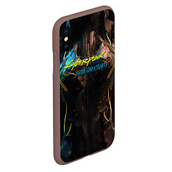 Чехол iPhone XS Max матовый Броня киберпанк 2077 призрачная свобода, цвет: 3D-коричневый — фото 2