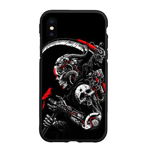 Чехол iPhone XS Max матовый Cyberpunk death / 3D-Черный – фото 1