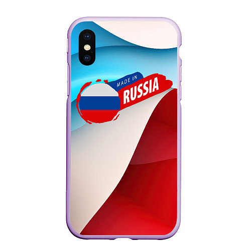 Чехол iPhone XS Max матовый Russia abstract / 3D-Сиреневый – фото 1