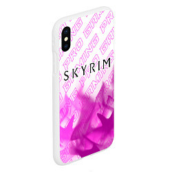 Чехол iPhone XS Max матовый Skyrim pro gaming: символ сверху, цвет: 3D-белый — фото 2