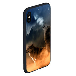 Чехол iPhone XS Max матовый Волки на севере, цвет: 3D-черный — фото 2