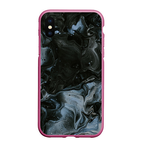 Чехол iPhone XS Max матовый Тьма и лёд / 3D-Малиновый – фото 1