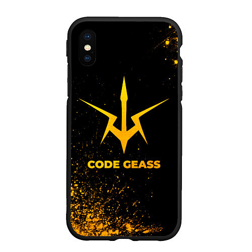 Чехол iPhone XS Max матовый Code Geass - gold gradient / 3D-Черный – фото 1