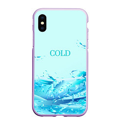 Чехол iPhone XS Max матовый Cold, цвет: 3D-сиреневый