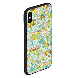 Чехол iPhone XS Max матовый Rope pattern, цвет: 3D-черный — фото 2