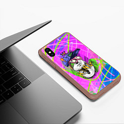 Чехол iPhone XS Max матовый Давид хэйт, цвет: 3D-коричневый — фото 2