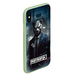 Чехол iPhone XS Max матовый Payday 3 bear, цвет: 3D-салатовый — фото 2