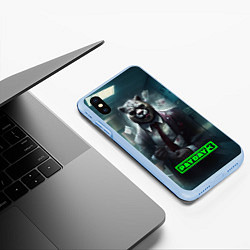 Чехол iPhone XS Max матовый Payday 3 crazy bear, цвет: 3D-голубой — фото 2