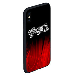 Чехол iPhone XS Max матовый Aerosmith red plasma, цвет: 3D-черный — фото 2