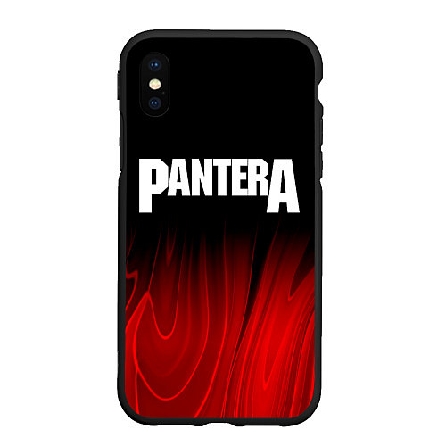 Чехол iPhone XS Max матовый Pantera red plasma / 3D-Черный – фото 1