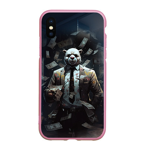 Чехол iPhone XS Max матовый Payday 3 animal mask / 3D-Розовый – фото 1