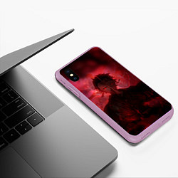 Чехол iPhone XS Max матовый Танджиро танец бога огня, цвет: 3D-сиреневый — фото 2