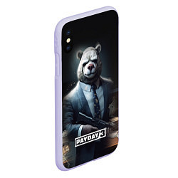 Чехол iPhone XS Max матовый Payday3 bear, цвет: 3D-светло-сиреневый — фото 2