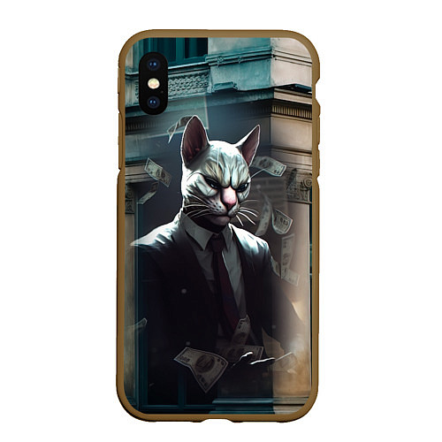 Чехол iPhone XS Max матовый Payday 3 cat bank / 3D-Коричневый – фото 1