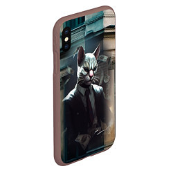 Чехол iPhone XS Max матовый Payday 3 cat bank, цвет: 3D-коричневый — фото 2