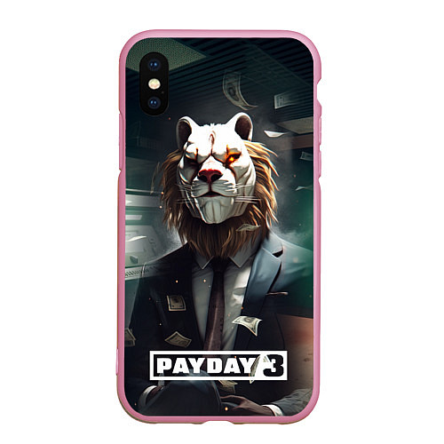 Чехол iPhone XS Max матовый Payday 3 lion / 3D-Розовый – фото 1