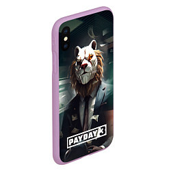 Чехол iPhone XS Max матовый Payday 3 lion, цвет: 3D-сиреневый — фото 2