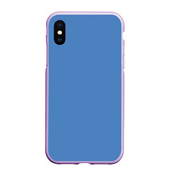 Чехол iPhone XS Max матовый Blue Perennial