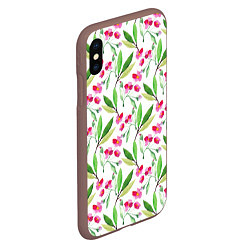 Чехол iPhone XS Max матовый Tender flowers, цвет: 3D-коричневый — фото 2