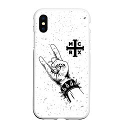 Чехол iPhone XS Max матовый My Chemical Romance и рок символ, цвет: 3D-белый