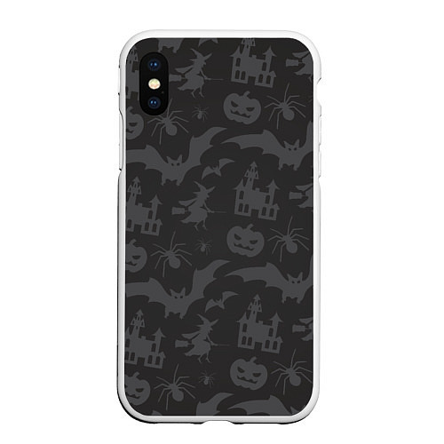 Чехол iPhone XS Max матовый Night halloween / 3D-Белый – фото 1