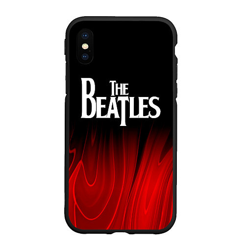 Чехол iPhone XS Max матовый The Beatles red plasma / 3D-Черный – фото 1