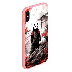 Чехол iPhone XS Max матовый Panda samurai, цвет: 3D-баблгам — фото 2