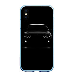 Чехол iPhone XS Max матовый BMW in the dark, цвет: 3D-голубой