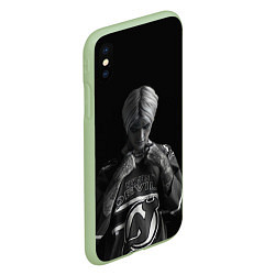 Чехол iPhone XS Max матовый Lil Peep in the dark, цвет: 3D-салатовый — фото 2