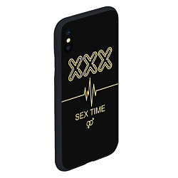 Чехол iPhone XS Max матовый Sex Time, цвет: 3D-черный — фото 2