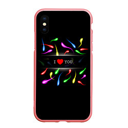 Чехол iPhone XS Max матовый I love you - секс, цвет: 3D-баблгам